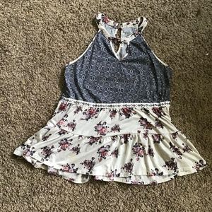 Floral Chocker Sleeveless Top